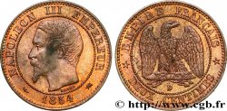 Deux centimes Napoléon III, tête nue 1854 Lyon F.107/15
