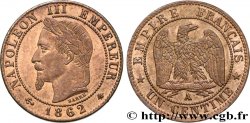 Un centime Napoléon III, tête laurée 1862 Paris F.103/4 SUP62
