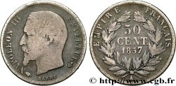 50 centimes Napoléon III, tête nue 1857 Paris F.187/8