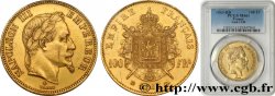 100 francs or Napoléon III, tête laurée 1863 Strasbourg F.551/3