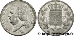 5 francs Louis XVIII, tête nue 1822 Rouen F.309/70 TTB45