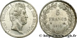 5 francs type Tiolier avec le I, tranche en creux 1831 Rouen F.315/15