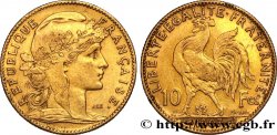 10 francs or Coq 1907 Paris F.509/8 TTB