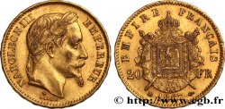 20 francs or Napoléon III, tête laurée, petit BB 1867 Strasbourg F.532/16