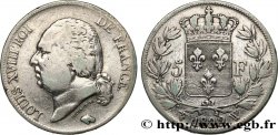 5 francs Louis XVIII, tête nue 1822 Lille F.309/75