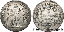 5 francs Union et Force, Union serré, avec glands intérieurs et gland extérieur 1800 Bayonne F.288/147