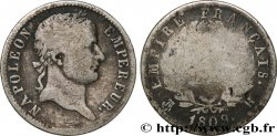 1 franc Napoléon Ier tête laurée, Empire français 1809 La Rochelle F.205/4 B