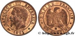 Un centime Napoléon III, tête nue 1855 Strasbourg F.102/18 SUP58