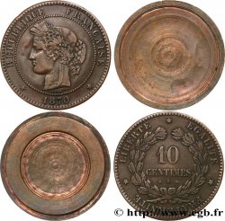 10 centimes Cérès, transformé en boîte de forçat 1870 Paris F.135/4
