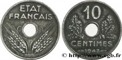 10 centimes État français, petit module 1943 F.142/2