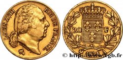 20 francs or Louis XVIII, tête nue 1821 Paris F.519/24 TTB45