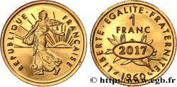 Jeton commémoratif de 1 franc Semeuse en or 2017  F.226/4 var. FDC