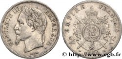 2 francs Napoléon III, tête laurée 1866 Strasbourg F.263/2