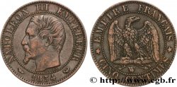 Cinq centimes Napoléon III, tête nue 1854 Lille F.116/15