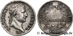 1 franc Napoléon Ier tête laurée, République française 1808 Lyon F.204/5