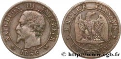Un centime Napoléon III, tête nue 1856 Rouen F.102/27 B