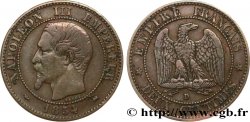 Deux centimes Napoléon III, tête nue 1854 Lyon F.107/15