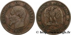 Deux centimes Napoléon III, tête nue 1857 Rouen F.107/45