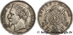 5 francs Napoléon III, tête laurée 1868 Paris F.331/12 TB35