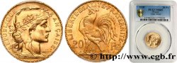 20 francs or Coq, Liberté Égalité Fraternité 1910 Paris F.535/4
