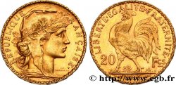 20 francs or Coq, Dieu protège la France 1905 Paris F.534/10