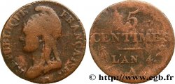 5 centimes Dupré, petit module 1796 Paris F.113/1