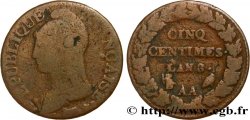 Cinq centimes Dupré, grand module 1800 Metz F.115/102