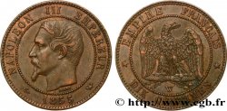 Dix centimes Napoléon III, tête nue 1855 Lille F.133/32