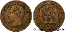 Cinq centimes Napoléon III, tête nue 1854 Paris F.116/8