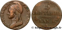 5 centimes Dupré, petit module 1796 Paris F.113/1