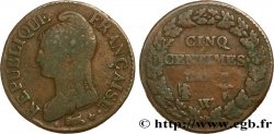 Cinq centimes Dupré, grand module 1799 Lille F.115/73