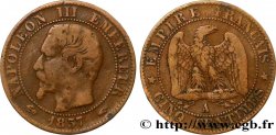 Cinq centimes Napoléon III, tête nue 1857 Paris F.116/37