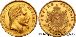 20 francs or Napoléon III, tête laurée 1867 Strasbourg F.532/16
