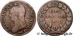 Cinq centimes Dupré, grand module 1797 Lyon F.115/22