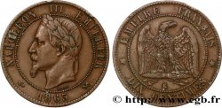 Dix centimes Napoléon III, tête laurée 1863 Bordeaux F.134/12
