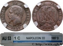 Un centime Napoléon III, tête nue 1857 Lyon F.102/34