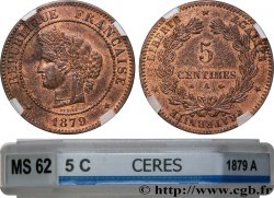 5 centimes Cérès 1879 Paris F.118/19