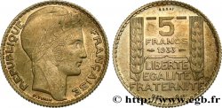 Concours de 5 francs, essai de Turin en cupro-nickel 1933 Paris GEM.140 12
