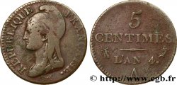 5 centimes Dupré, petit module 1796 Paris F.113/1