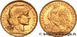 20 francs or Coq, Dieu protège la France 1905 Paris F.534/10