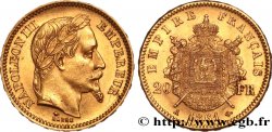 20 francs or Napoléon III, tête laurée 1861 Paris F.532/1