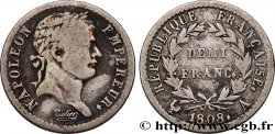 Demi-franc Napoléon Ier tête laurée, République française 1808 Paris F.177/2