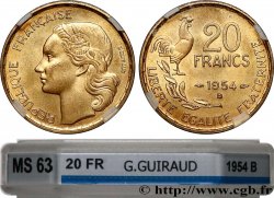 20 francs G. Guiraud 1954 Beaumont-Le-Roger F.402/13 SPL63 GENI