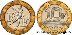 10 francs Génie de la Bastille, (BU) Brillant Universel, frappe médaille 1993 Pessac F.375/10