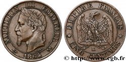 Cinq centimes Napoléon III, tête laurée 1864 Bordeaux F.117/15