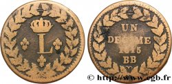 Un décime à l’L couronnée 1815 Strasbourg F.132A/1