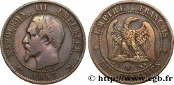 Dix centimes Napoléon III, tête nue 1857 Lille F.133/46