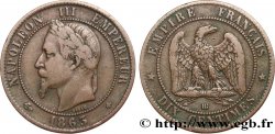 Dix centimes Napoléon III, tête laurée 1863 Strasbourg F.134/11