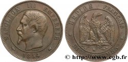 Dix centimes Napoléon III, tête nue 1854 Bordeaux F.133/15