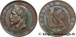 Cinq centimes Napoléon III, tête laurée 1864 Bordeaux F.117/15